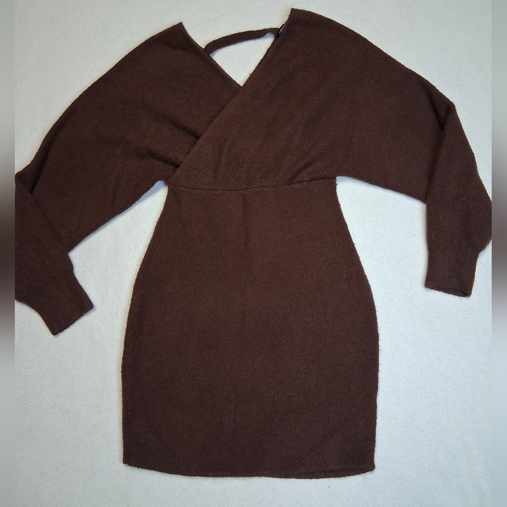 Forever 21 Brown Off-the-Shoulder Sweater